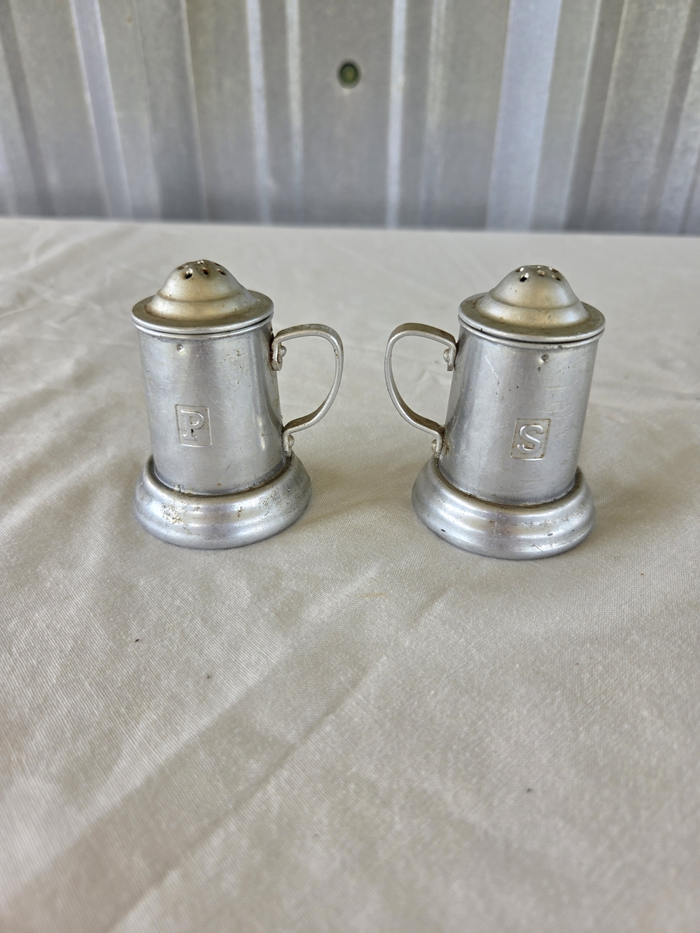Vintage Set of Salt And Pepper Shakers Shaped As Beer Steins